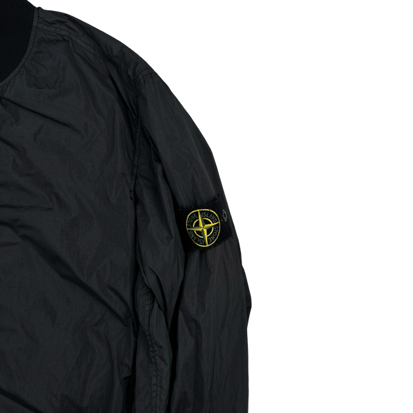 Stone Island 2017 Black Garment Dyed Crinkle Reps Jacket - Large