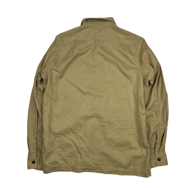 Stone Island 2012 Yellow Linen Lightweight Shirt - Large