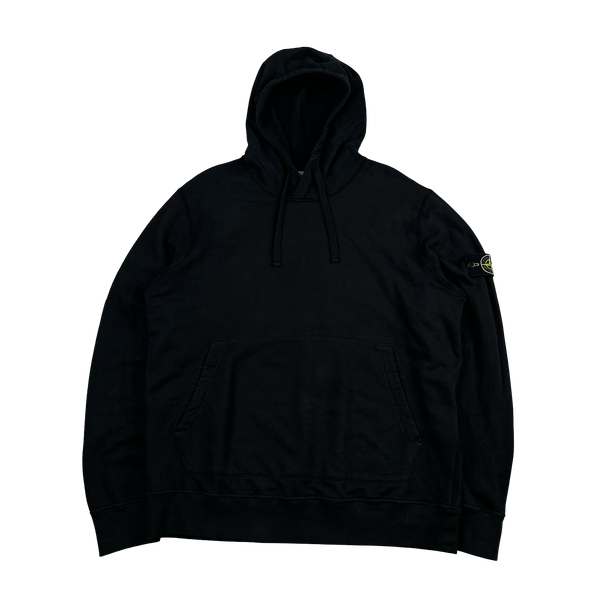 Stone Island 2022 Black Pullover Cotton Hoodie - XXL