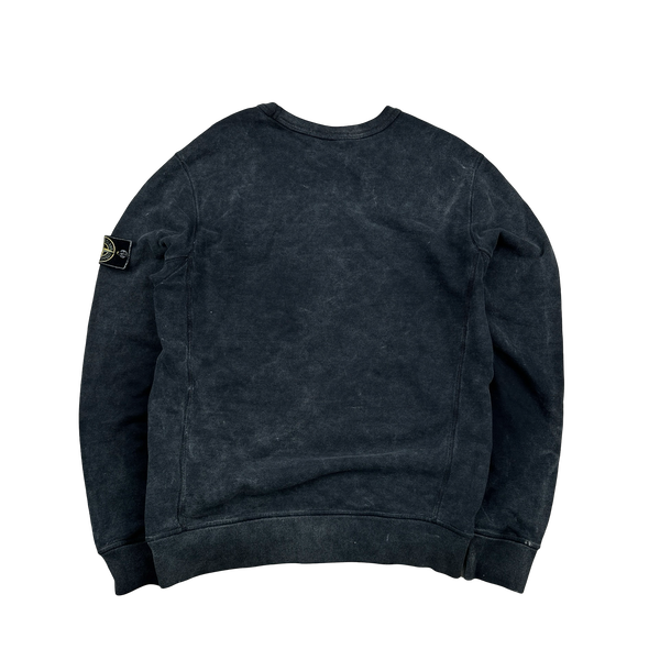 Stone Island 2018 Black Frost Crewneck Sweatshirt - Large