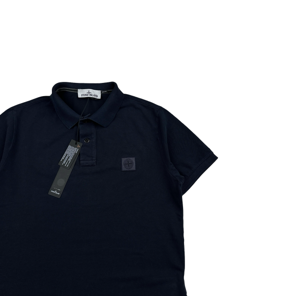Stone Island 2022 Navy Cotton Polo Shirt - Medium