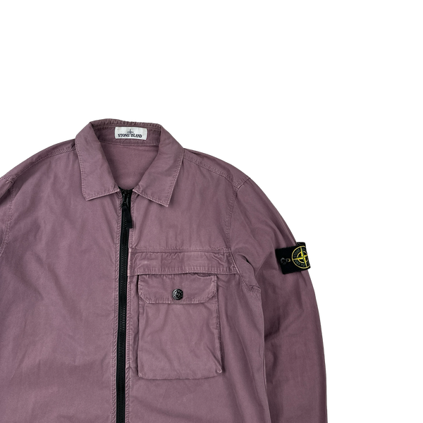 Stone Island 2020 Purple Zipped Overshirt - Large