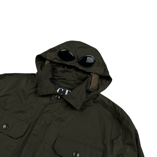 CP Company Khaki Micro M Goggle Jacket - Large