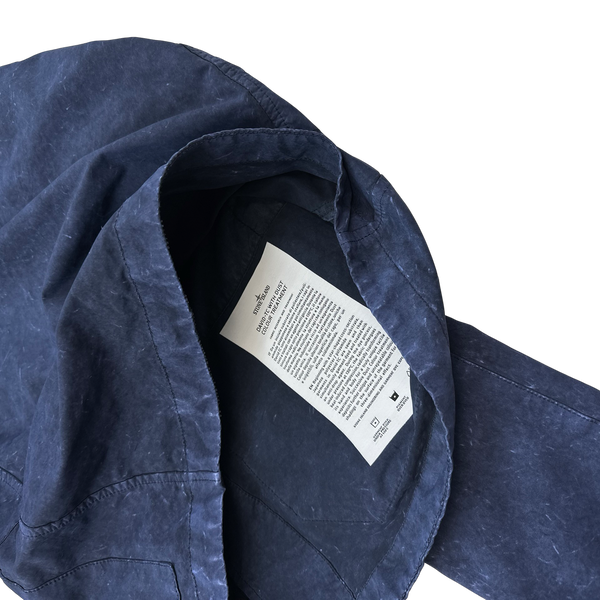 Stone Island Blue David TC Dust Colour Treatment Jacket - Medium