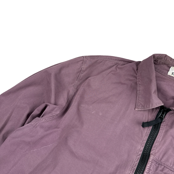 Stone Island 2020 Purple Zipped Overshirt - Large