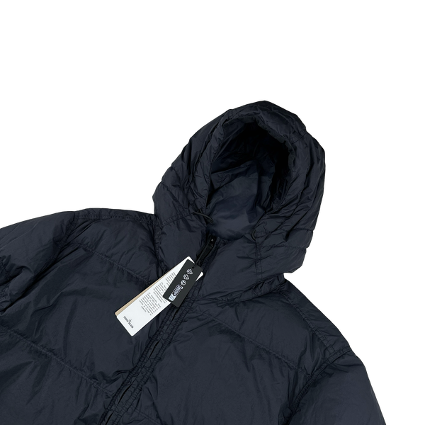 Stone Island 2024 Navy Crinkle R-NY Down Puffer Jacket - XL, XXL