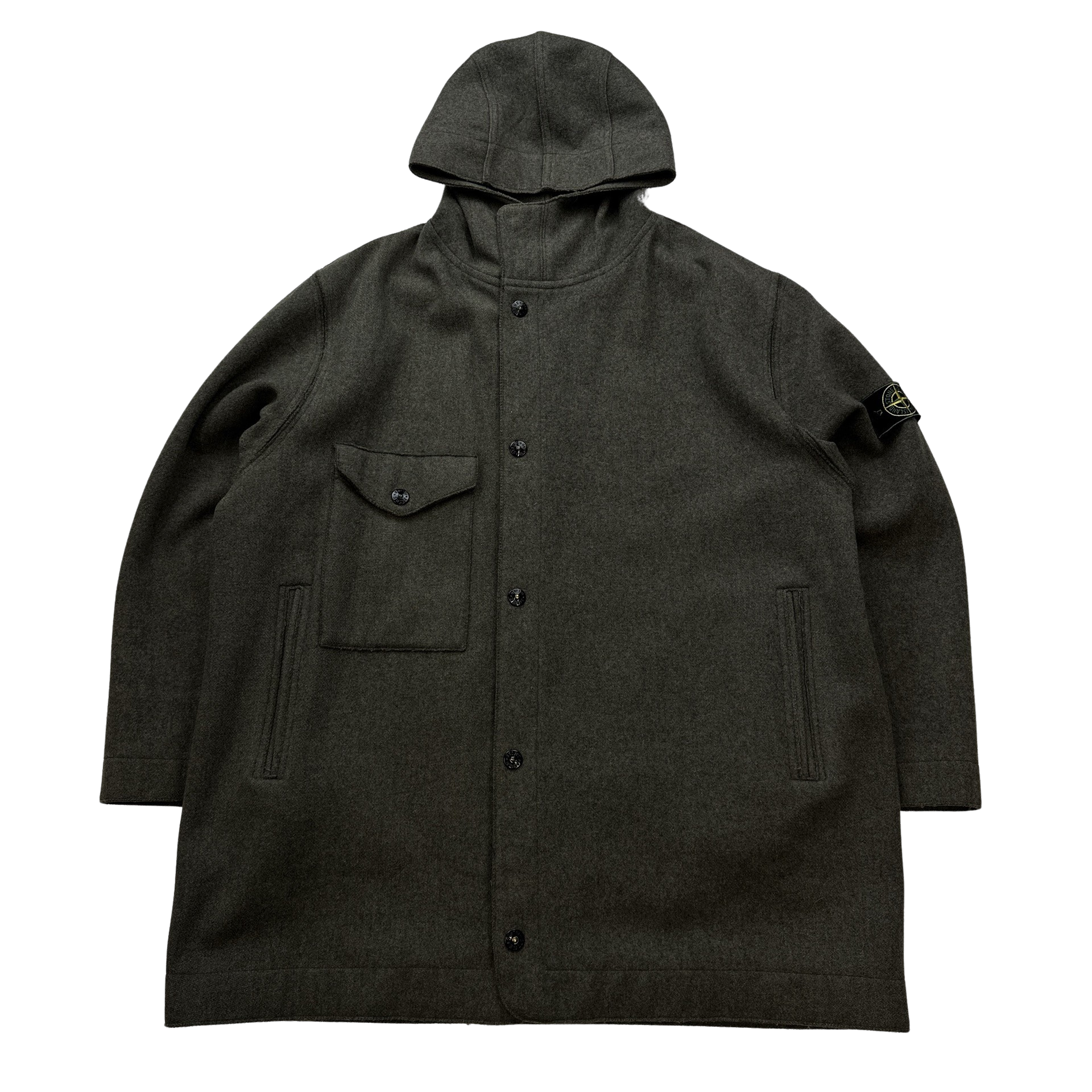 Stone Island 80s Green Wool Duffle Coat XL – Mat's Island