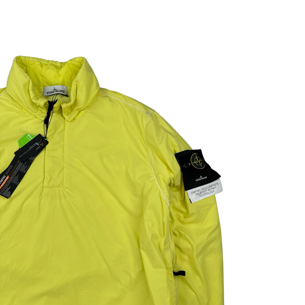 Stone Island 2022 Neon Yellow Comfort Tech Composite Polartec Pullover - Large