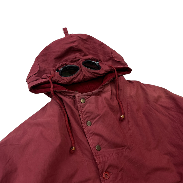 CP Company Red Fleece Lined Ideas From Massimo Osti Green Lens Goggle Jacket - 3XL
