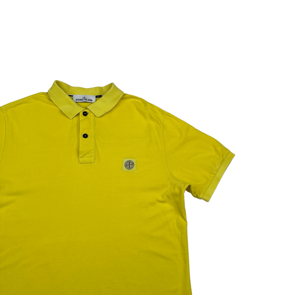 Stone Island 2016 Yellow Slim Fit Polo Shirt - XXL