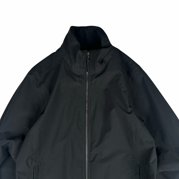 Prada Black Red Tab Long Goretex Zipped Jacket - XL