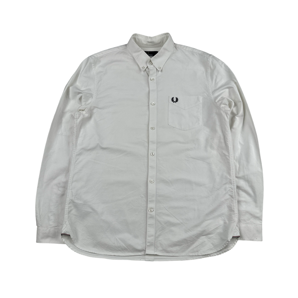 Fred Perry White Buttoned Shirt - Large