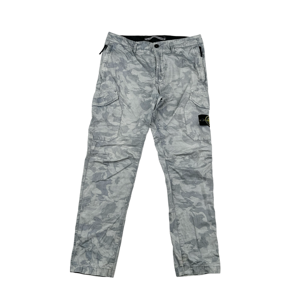 Stone Island 2020 Big Loom Camo RE T Cargo Trousers - 31"