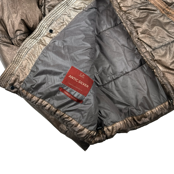CP Company Antic-Silver Padded Goggle Jacket - Large