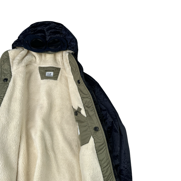CP Company Navy Kan D Sherling Lined Goggle Jacket - XL