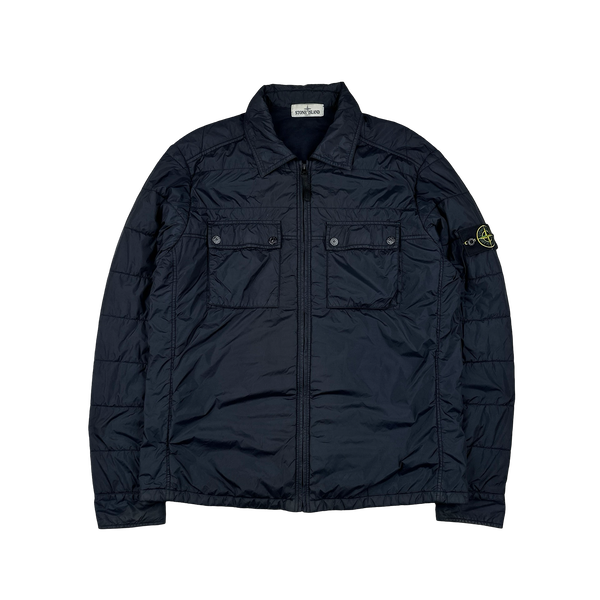 Stone Island 2013 Navy Micro Yarn Cotton Lined Overshirt Jacket - XL