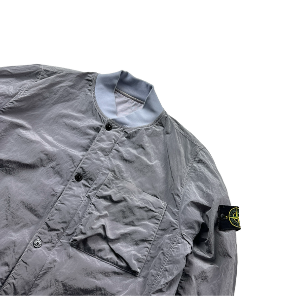 Stone Island 2018 Lilac Reversible Quilted Nylon Metal Jacket - Medium