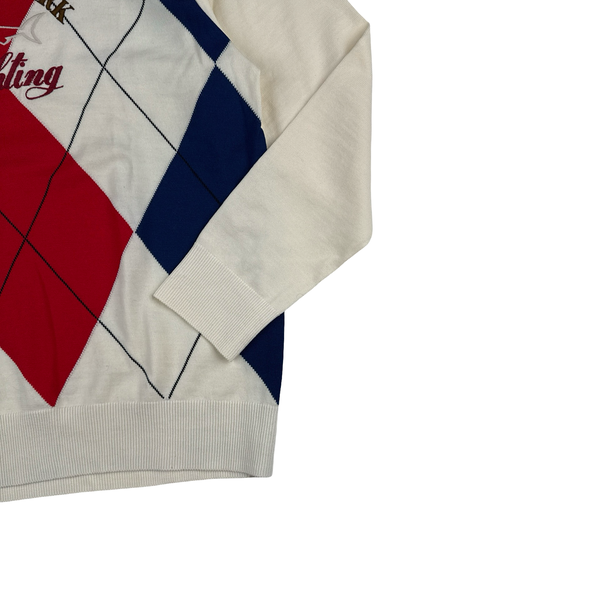Paul & Shark Blue/White Dimond Wool Archivio 1983 Crewneck - Large