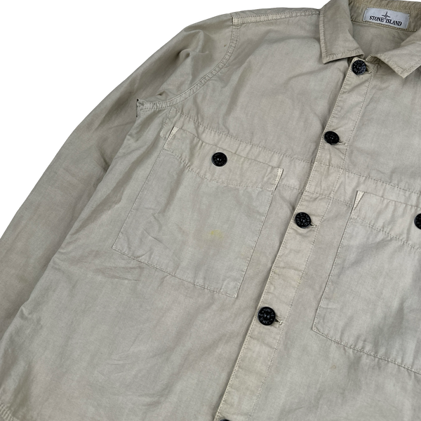 Stone Island 2021 Beige Cotton Overshirt - Small