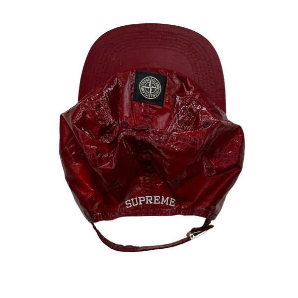 Stone Island x Supreme Red Silk Cap