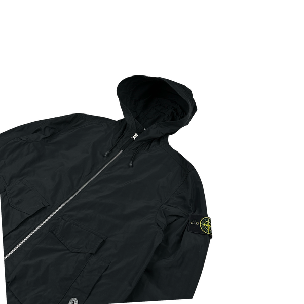 Stone Island 2021 Black Micro Reps Parka Jacket - Large