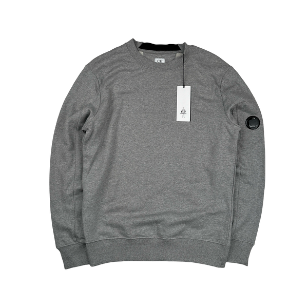 CP Company Grey Cotton Lens Viewer Crewneck - Medium