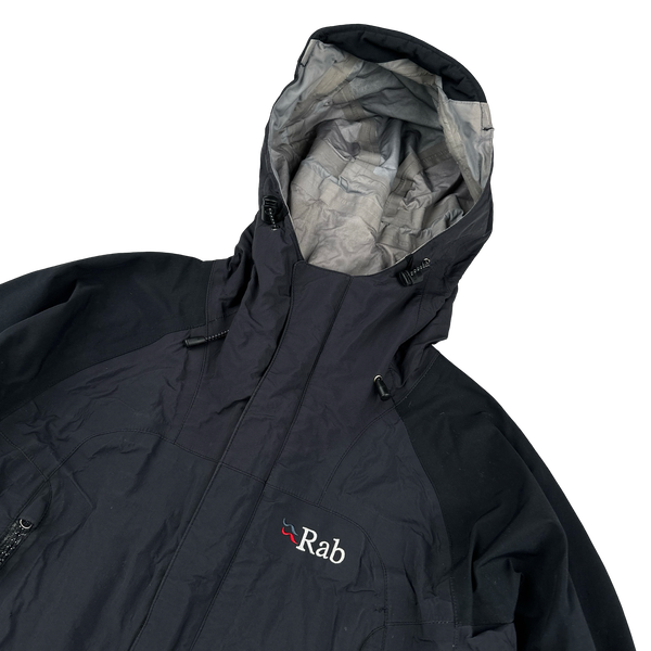 RAB Black Event Zipped Waterproof Rain Jacket - Small