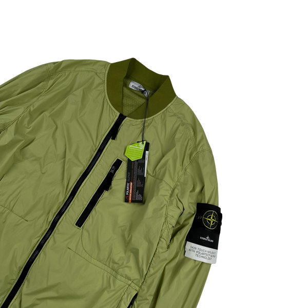 Stone Island 2022 Lime Nylon Skin Touch TC Polartec Jacket - XXL