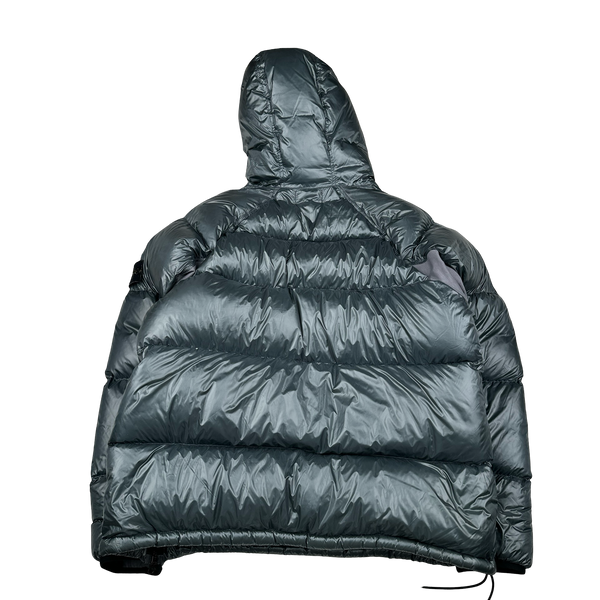 Stone Island 2017 Blue Pertex Quantum Fur Hood Puffer Jacket - XL
