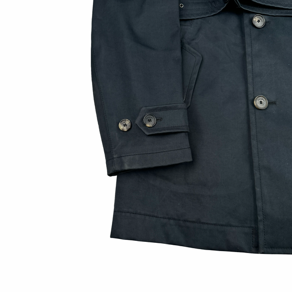 Salvatore Ferragamo Navy Trench Coat Jacket - Large