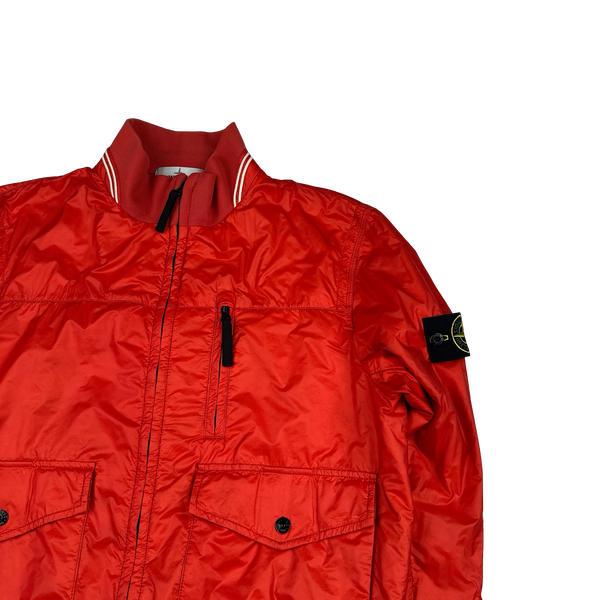 Stone Island 2013 Red Micro Rip Stop Tyveck Shield Jacket - Large