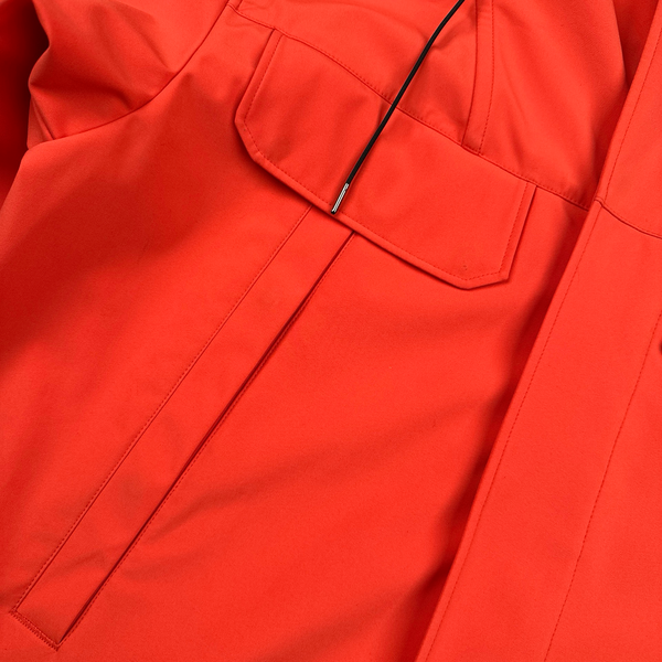 CP Company Coral Red Shell R Goggle Multi Pocket Jacket - Large
