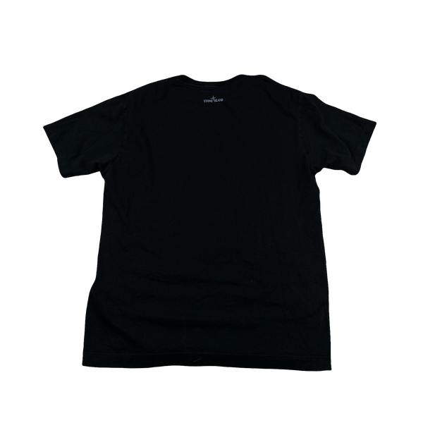 Stone Island 2022 Graphic Print Black T Shirt - Large