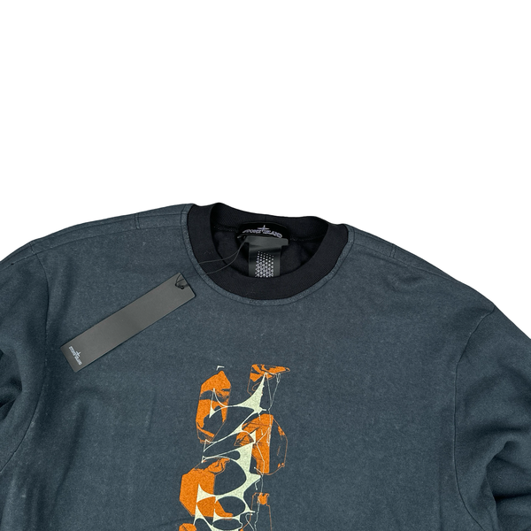 Stone Island 2022 Shadow Project Graphic Print Soft Cotton Crewneck - Medium