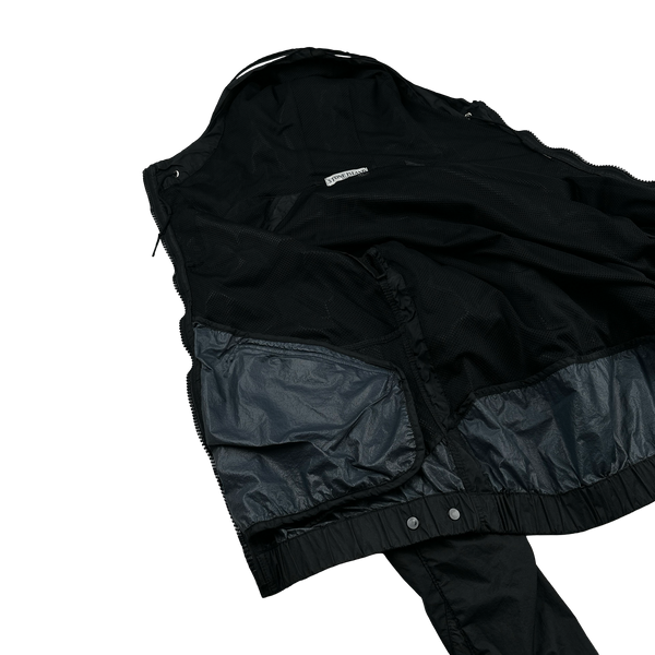Stone Island 2011 Black Membrana TC Hooded Rain Jacket - Medium