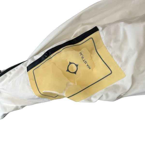 Ma Strum White Nylon Zipped Jacket - Large