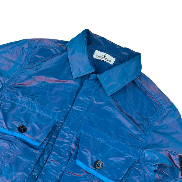 Stone Island 2017 Blue Red Weft Overshirt - Medium