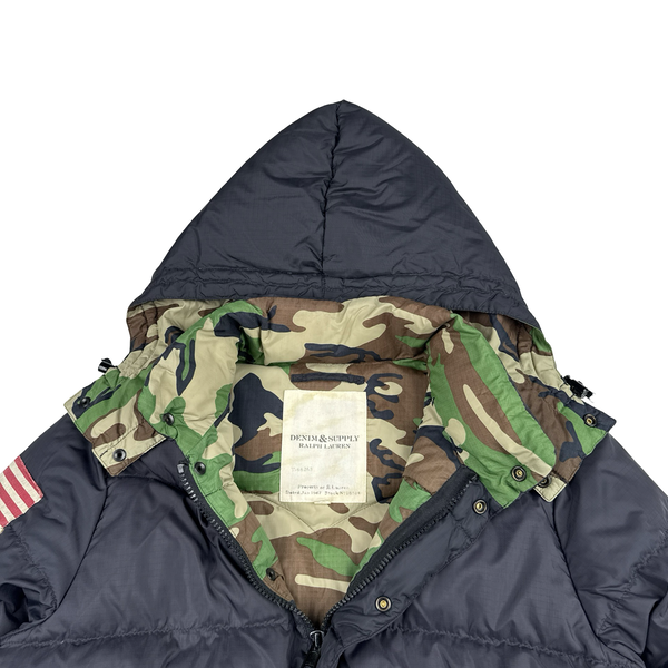 Ralph Lauren Denim Supply Camo Lining Nylon Down Filled Jacket - Large
