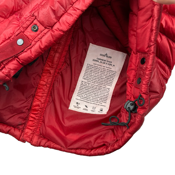 Stone Island 2013 Red Garment Dyed Down Puffer Jacket - Small