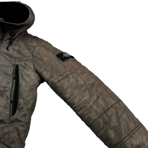Stone Island 2012 Brown Thermo Reflective Hooded Parka Jacket