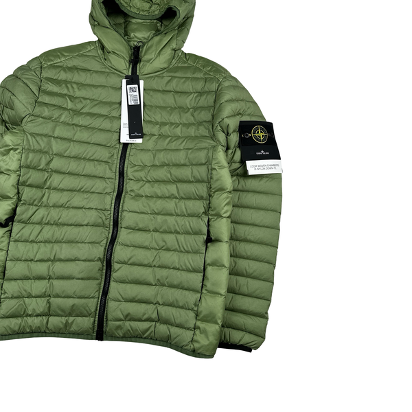 Stone Island 2023 Green Loom Woven Down Puffer Jacket - Medium