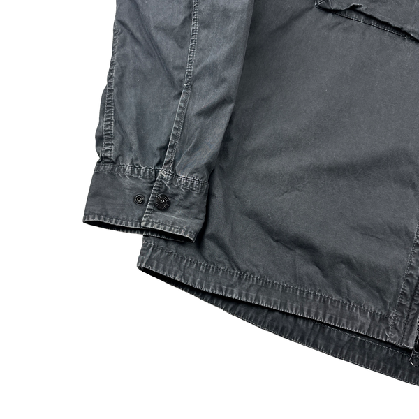 Stone Island 2018 Dark Grey Cotton Zipped Overshirt - XL