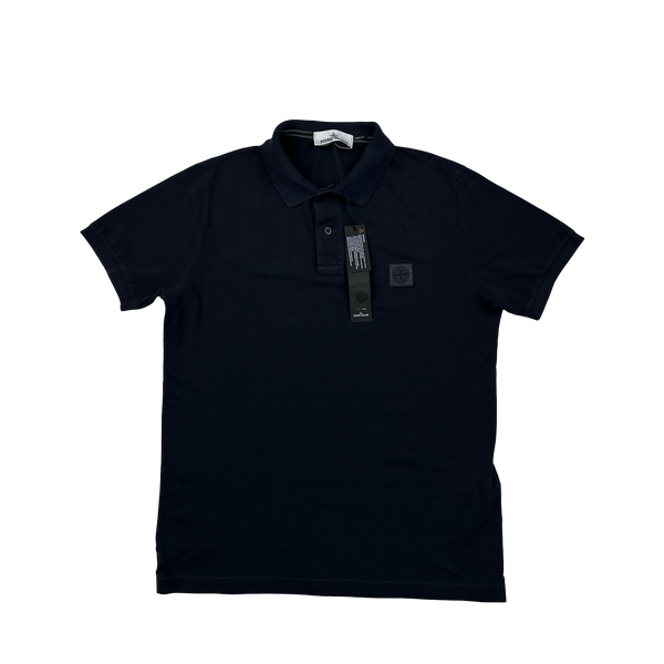 Stone Island 2022 Navy Cotton Polo Shirt - Medium