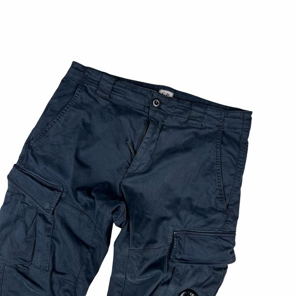 CP Company Navy Stretch Ergonomic Fit Cargo Trousers - Small