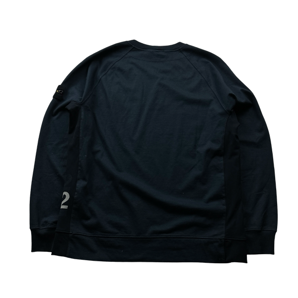 Stone Island 2022 Navy 82/22 40th Anniversary Jumper Short Set - Large