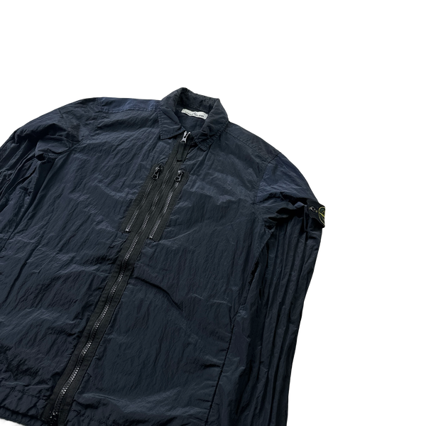 Stone Island 2017 Navy Nylon Metal Zipped Overshirt - Medium