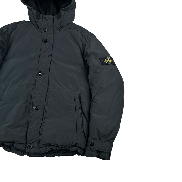 Stone Island 2016 Black Micro Reps Down Filled Hooded Winter Jacket - XXL