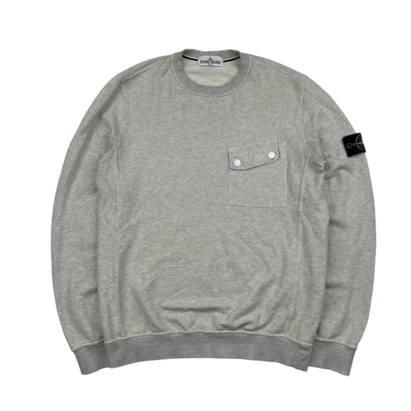 Stone Island 2013 Grey Cotton Marl Sweatshirt - Medium