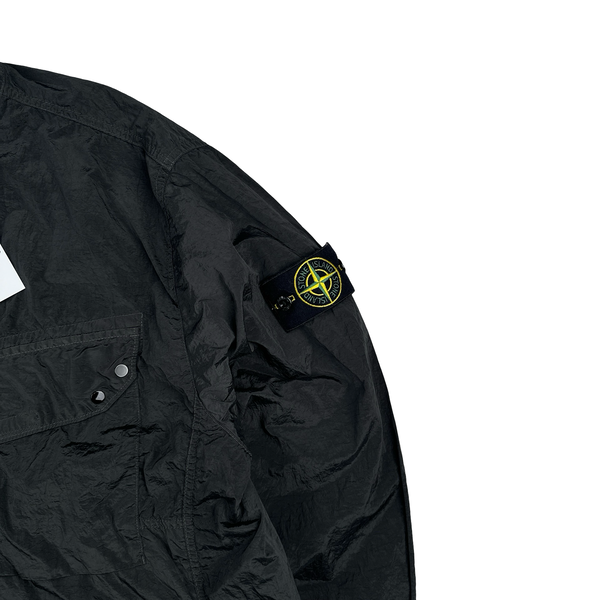 Stone Island 2025 Black Lightweight Multi Pocket Nylon Metal Smock Overshirt - XL
