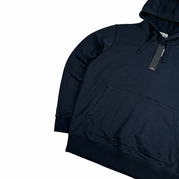 Stone Island 2023 Navy Cotton Pullover Hoodie - XL